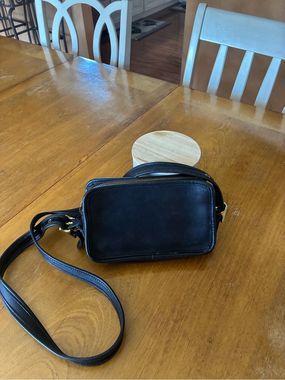 Coach Vintage Black Leather Crossbody